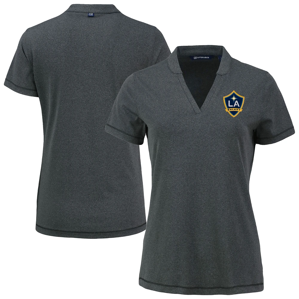 Women's Cutter & Buck Heather Black LA Galaxy Forge Stretch Blade Top