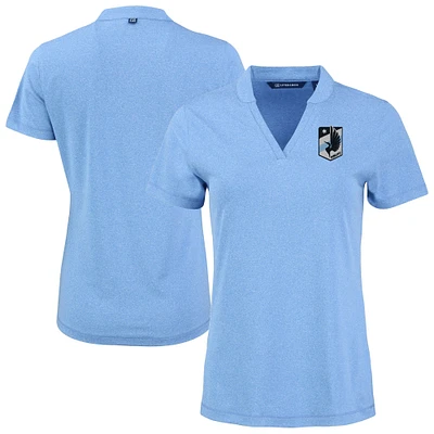Women's Cutter & Buck  Heather Powder Blue Minnesota United FC Forge Stretch Blade Top