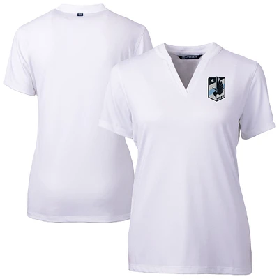 Women's Cutter & Buck  White Minnesota United FC Forge Heather Stretch Blade Top