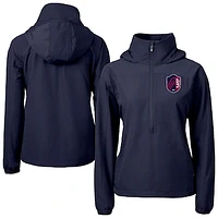 Women's Cutter & Buck Navy St. Louis City SC Charter Eco Recycled Full-Zip Anorak Jacket