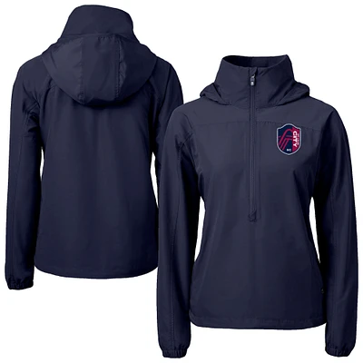 Women's Cutter & Buck Navy St. Louis City SC Charter Eco Recycled Full-Zip Anorak Jacket
