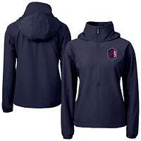 Women's Cutter & Buck Navy St. Louis City SC Charter Eco Recycled Full-Zip Anorak Jacket