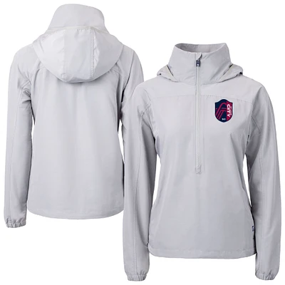 Women's Cutter & Buck  Gray St. Louis City SC Charter Eco Recycled Full-Zip Anorak Jacket