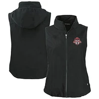 Women's Cutter & Buck  Black Toronto FC Charter Eco Recycled Full-Zip Vest
