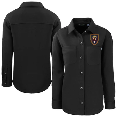 Women's Cutter & Buck  Black Real Salt Lake Roam Eco Recycled Shirt Jacket