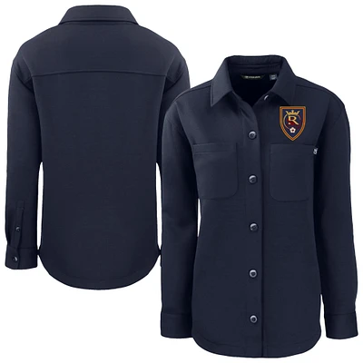 Women's Cutter & Buck  Navy Real Salt Lake Roam Eco Recycled Shirt Jacket
