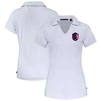 Women's Cutter & Buck  White St. Louis City SC Daybreak Eco Recycled V-Neck Polo