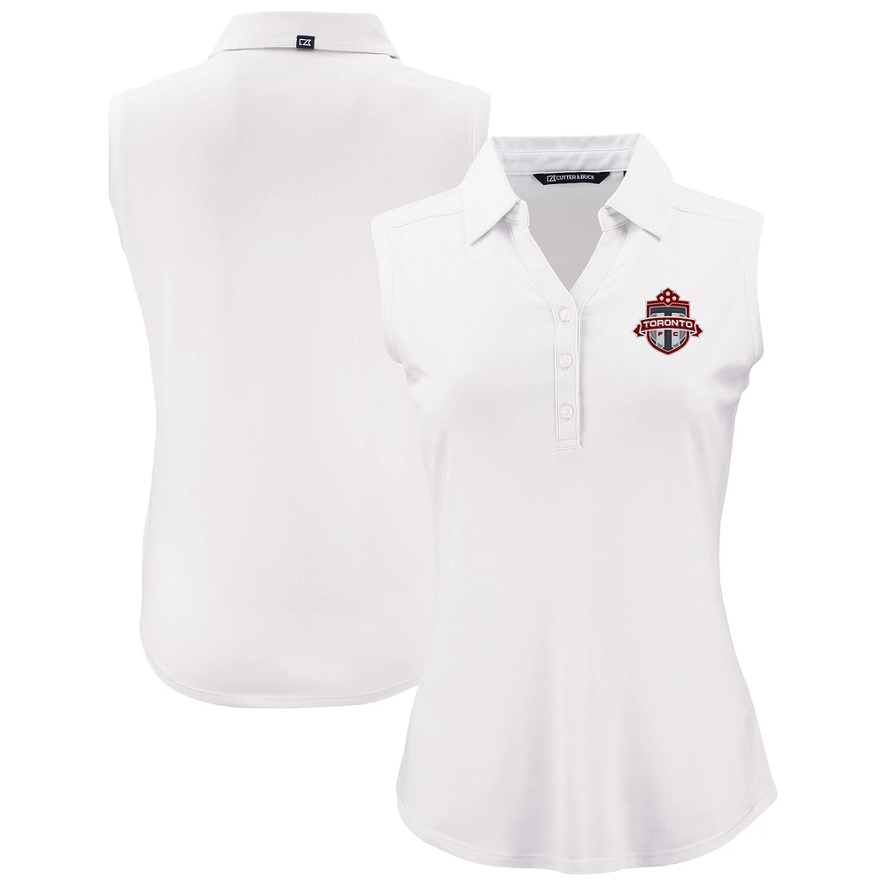 Women's Cutter & Buck White Toronto FC Forge Eco Stretch Recycled Sleeveless Polo