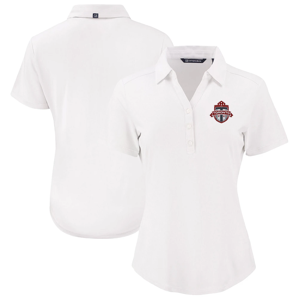 Women's Cutter & Buck White Toronto FC Forge Eco Stretch Recycled Polo
