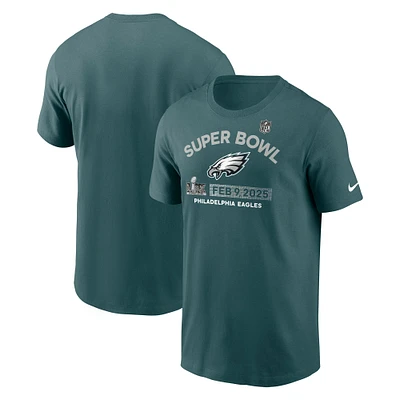 Men's Nike  Midnight Green Philadelphia Eagles Super Bowl LIX Team Logo T-Shirt