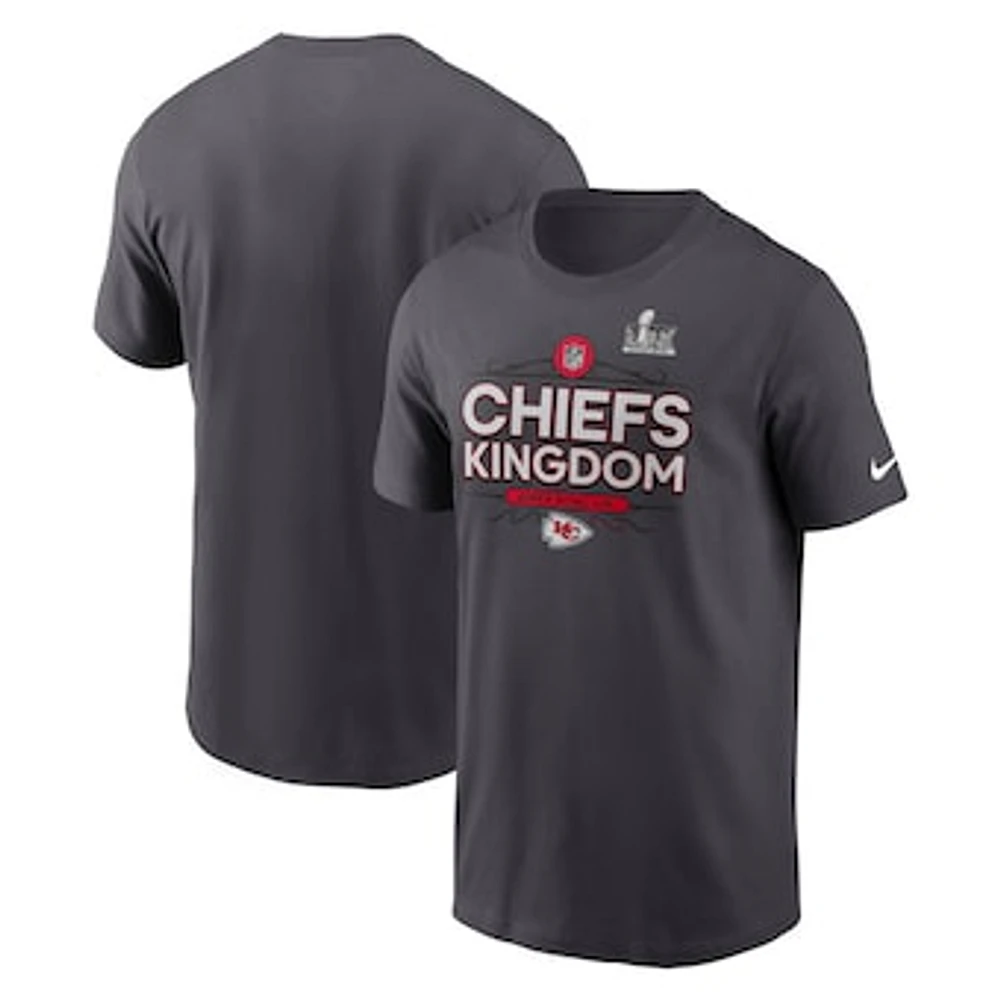 Men's Nike  Anthracite Kansas City Chiefs Super Bowl LIX Local T-Shirt