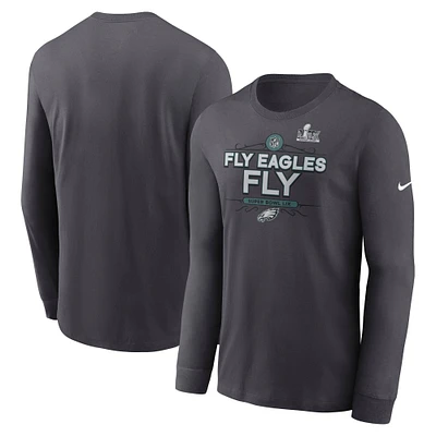 Men's Nike  Anthracite Philadelphia Eagles Super Bowl LIX Local Long Sleeve T-Shirt