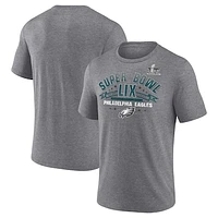 Men's Fanatics  Heather Gray Philadelphia Eagles Super Bowl LIX Made It Tri-Blend T-Shirt