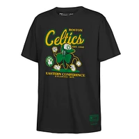 Youth Mitchell & Ness Black Boston Celtics Retro Mascot Script T-Shirt