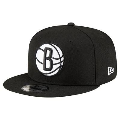 Men's New Era  Black Brooklyn Nets 9FIFTY Snapback Hat