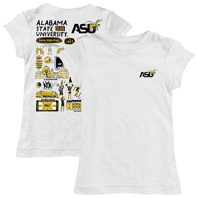 Girls Youth Vive La Fete Alabama State Hornets Impressions Artwork Fitted T-Shirt