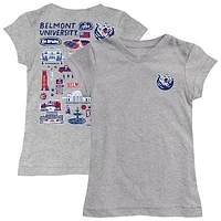Youth Vive La Fete  Heather Gray Belmont Bruins Impressions Artwork Fitted T-Shirt