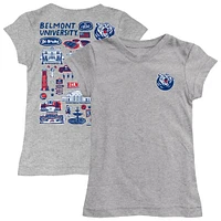 Youth Vive La Fete  Heather Gray Belmont Bruins Impressions Artwork Fitted T-Shirt