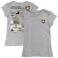 Youth Vive La Fete  Heather Gray Army Black Knights Impressions Artwork Fitted T-Shirt