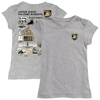 Youth Vive La Fete  Heather Gray Army Black Knights Impressions Artwork Fitted T-Shirt