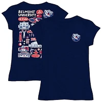 Youth Vive La Fete  Navy Belmont Bruins Impressions Artwork Fitted T-Shirt