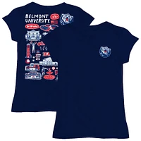Youth Vive La Fete  Navy Belmont Bruins Impressions Artwork Fitted T-Shirt