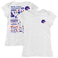 Youth Vive La Fete  White Boise State Broncos Impressions Artwork Fitted T-Shirt