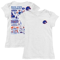 Youth Vive La Fete  White Boise State Broncos Impressions Artwork Fitted T-Shirt