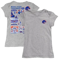 Youth Vive La Fete  Heather Gray Boise State Broncos Impressions Artwork Fitted T-Shirt