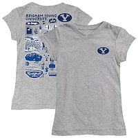 Youth Vive La Fete  Heather Gray BYU Cougars Impressions Artwork Fitted T-Shirt