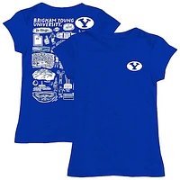 Youth Vive La Fete  Royal BYU Cougars Impressions Artwork Fitted T-Shirt