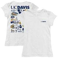 Youth Vive La Fete  White UC Davis Aggies Impressions Artwork Fitted T-Shirt