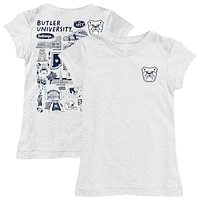 Youth Vive La Fete  White Butler Bulldogs Impressions Artwork Fitted T-Shirt
