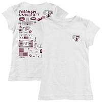 Youth Vive La Fete  White Fordham Rams Impressions Artwork Fitted T-Shirt