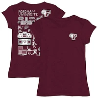 Youth Vive La Fete  Maroon Fordham Rams Impressions Artwork Fitted T-Shirt