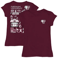 Youth Vive La Fete  Maroon Fordham Rams Impressions Artwork Fitted T-Shirt