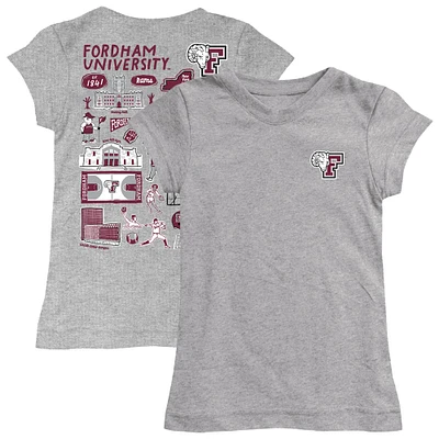 Youth Vive La Fete  Heather Gray Fordham Rams Impressions Artwork Fitted T-Shirt