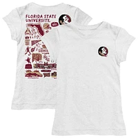 Youth Vive La Fete  White Florida State Seminoles Impressions Artwork Fitted T-Shirt