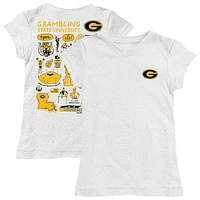 Youth Vive La Fete  White Grambling Tigers Impressions Artwork Fitted T-Shirt