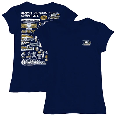 Youth Vive La Fete  Navy Georgia Southern Eagles Impressions Artwork Fitted T-Shirt