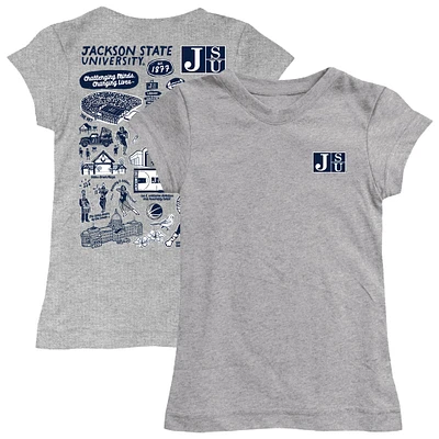 Youth Vive La Fete  Gray Jackson State Tigers Impressions Artwork Fitted T-Shirt