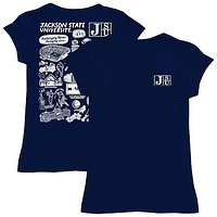 Youth Vive La Fete  Navy Jackson State Tigers Impressions Artwork Fitted T-Shirt