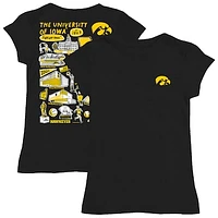 Youth Vive La Fete  Black Iowa Hawkeyes Impressions Artwork Fitted T-Shirt