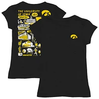 Youth Vive La Fete  Black Iowa Hawkeyes Impressions Artwork Fitted T-Shirt