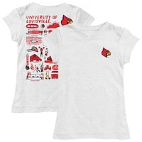 Youth Vive La Fete  White Louisville Cardinals Impressions Artwork Fitted T-Shirt