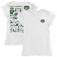 Youth Vive La Fete  White Ohio Bobcats Impressions Artwork Fitted T-Shirt