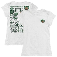 Youth Vive La Fete  White Ohio Bobcats Impressions Artwork Fitted T-Shirt