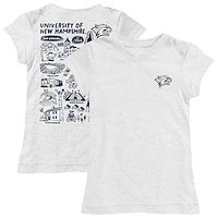 Youth Vive La Fete  White New Hampshire Wildcats Impressions Artwork Fitted T-Shirt