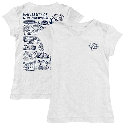 Youth Vive La Fete  White New Hampshire Wildcats Impressions Artwork Fitted T-Shirt