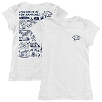 Youth Vive La Fete  White New Hampshire Wildcats Impressions Artwork Fitted T-Shirt